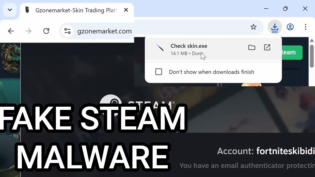 This Steam Trading SCAM steals your SKINS & DATA