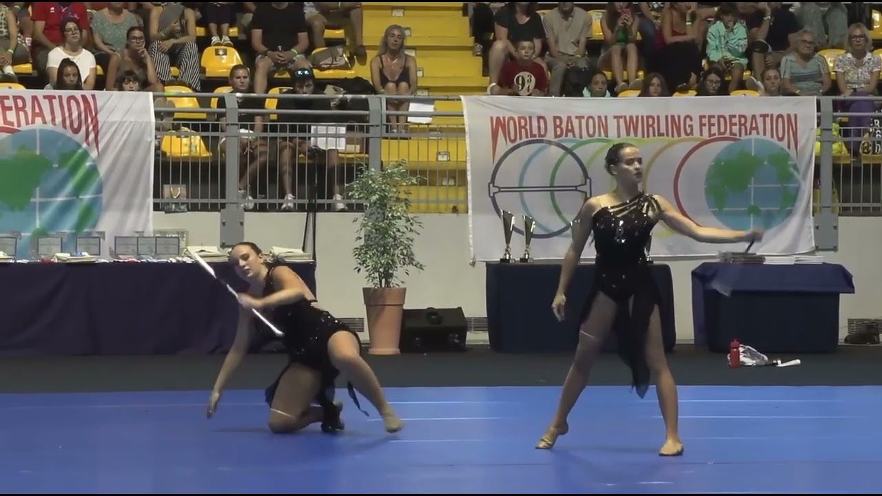 Briere/Cravic (FRA) Senior pair final World Baton Twirling Championship Turin 2022