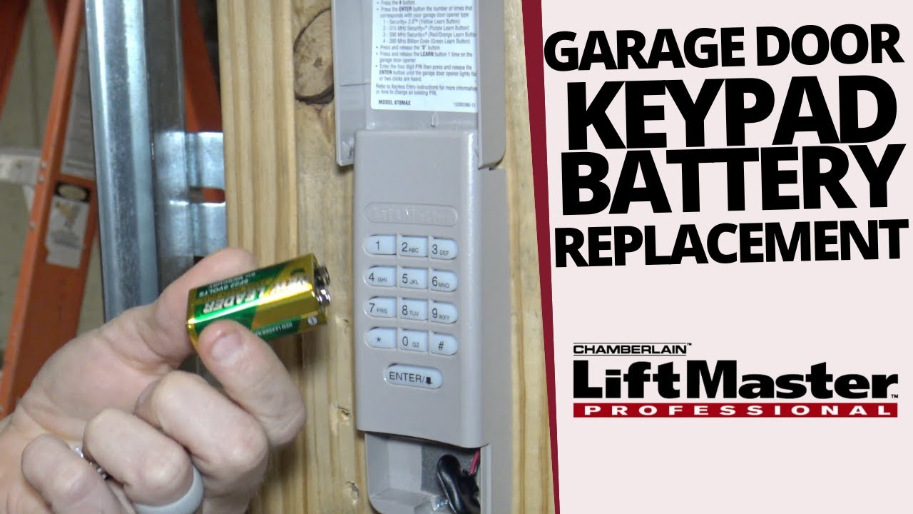 LiftMaster Chamberlain Garage Door Keypad Battery Replacement in Dallas TX