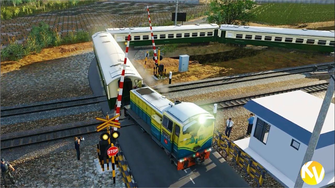 DILUAR PREDIKSI‼️ KERETA API TIBA-TIBA BELOK MASUK JALUR ASPAL😱🚂
