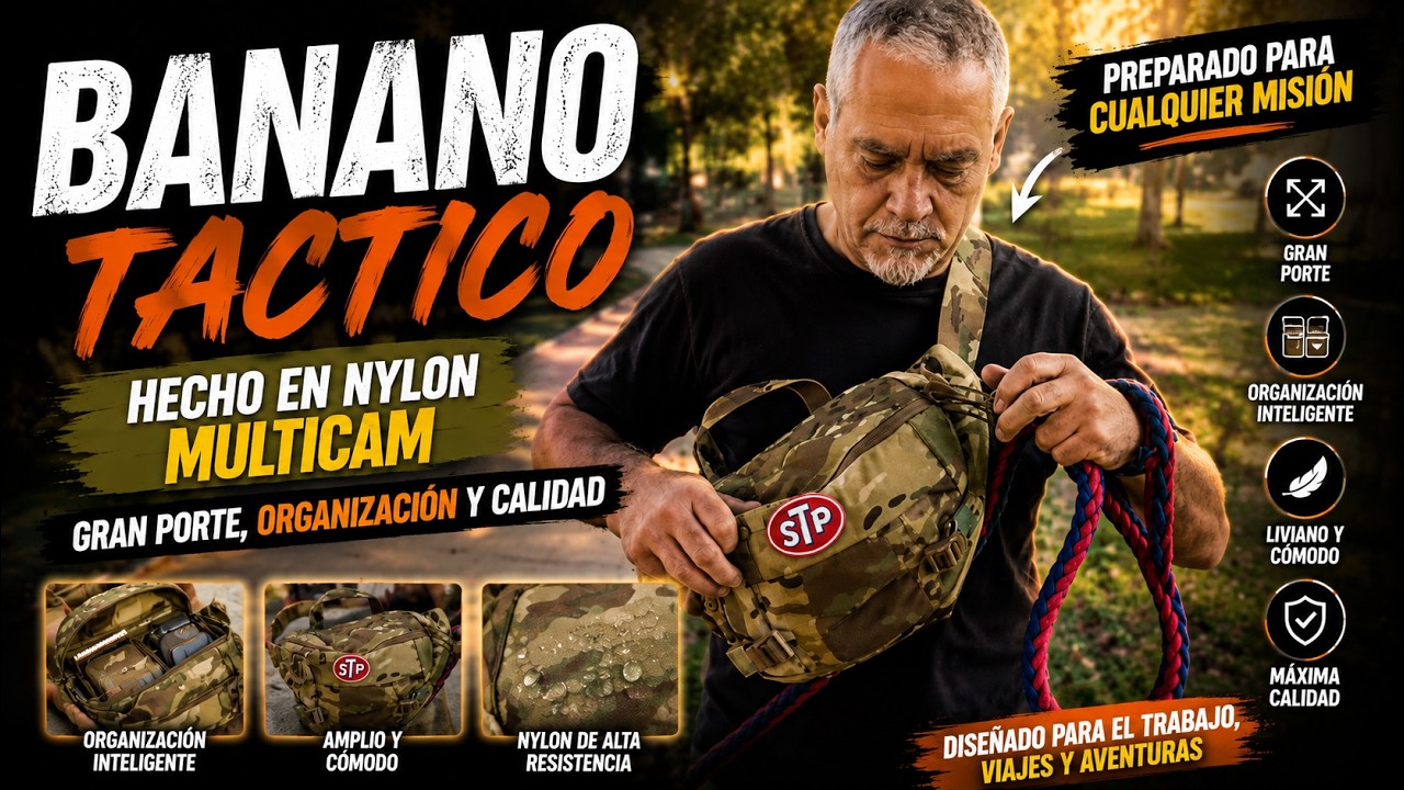 Banano o riñonera  táctico de gran capacidad EDC 
