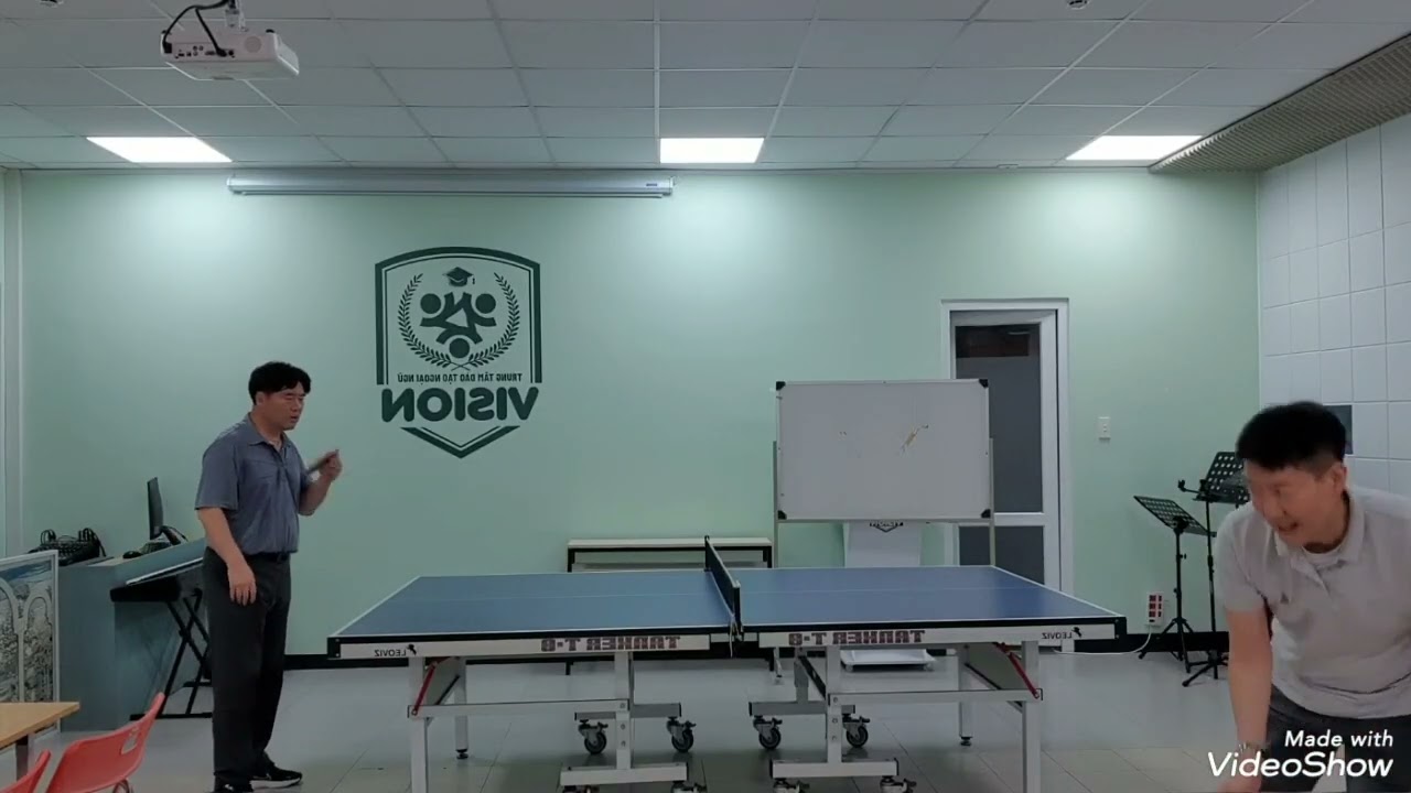 탁구 명승부 3셋트❤️다낭 비전 랭귀지 센터 특설 탁구장 #ĐÀ NẴNG VISION LANGUAGE CENTER
