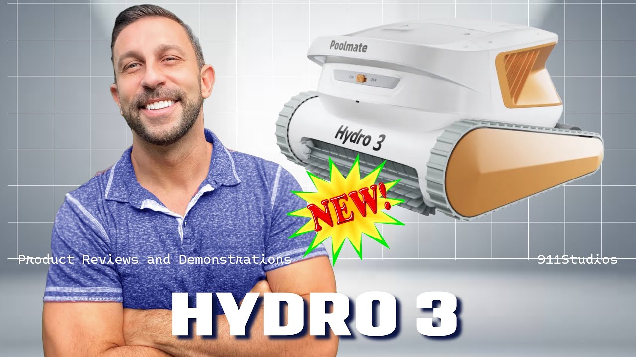 Poolmate Hydro 3 Cordless Pool Vacuum for Inground Pools, Pool Vacuum Robot, Robotic Pool Cleaner