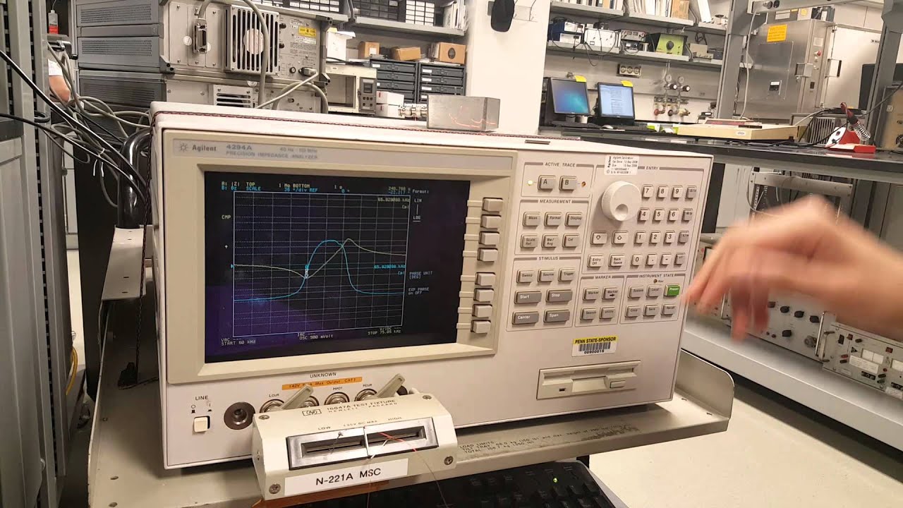 HP 4294a  Impedance Analyzer to Characterize Piezo - Learn Piezo Lecture 10A: (Part 1)