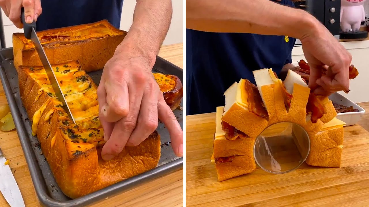 All-in-one Breakfast Bread & Pull Apart Cheese Bread 🥪🤤