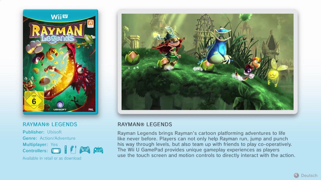 Rayman Legends INTERACTIVE DEMO Game Play (Wii U Kiosk Unit)
