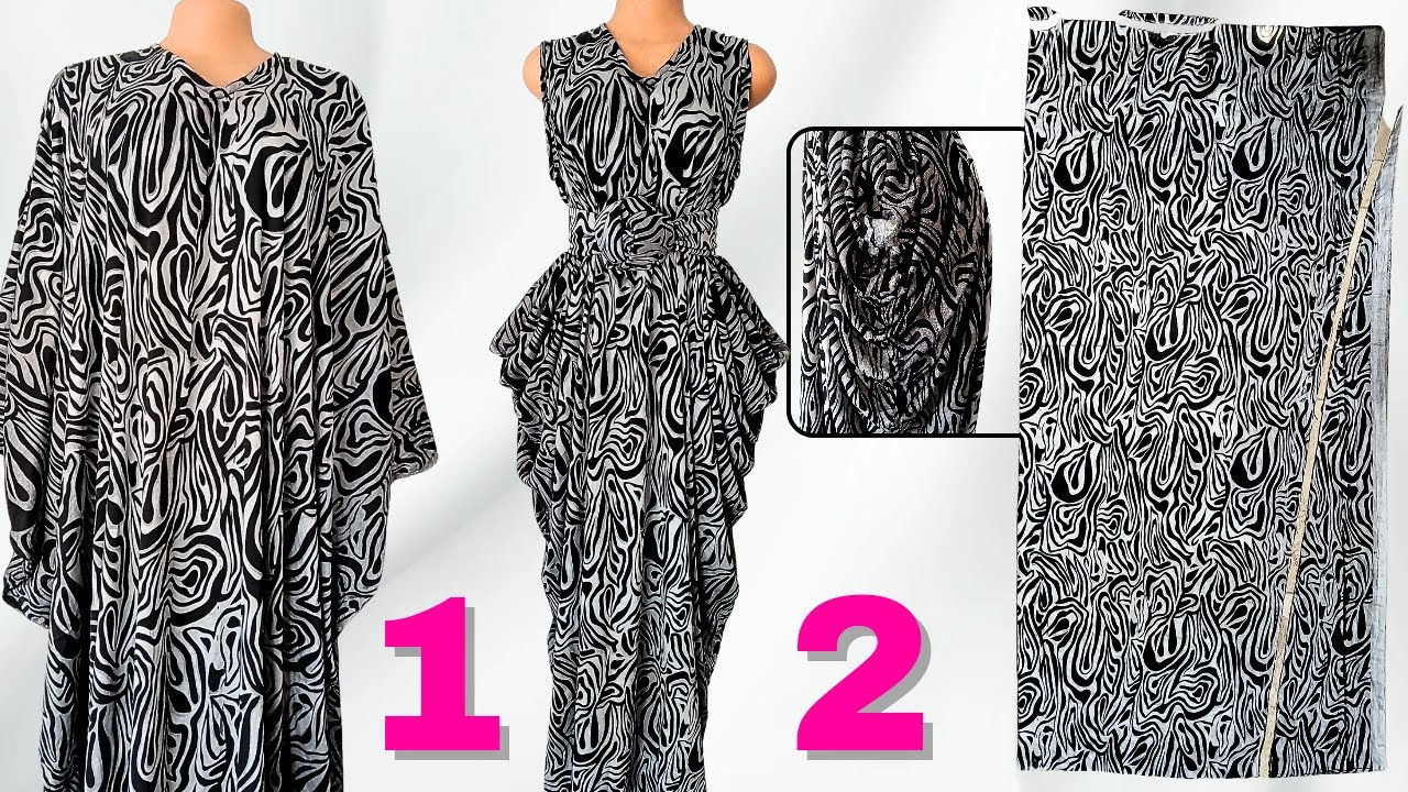 Easy method: sew side cowl bubu/ kaftan || cocoon dress beginners friendly #sewing