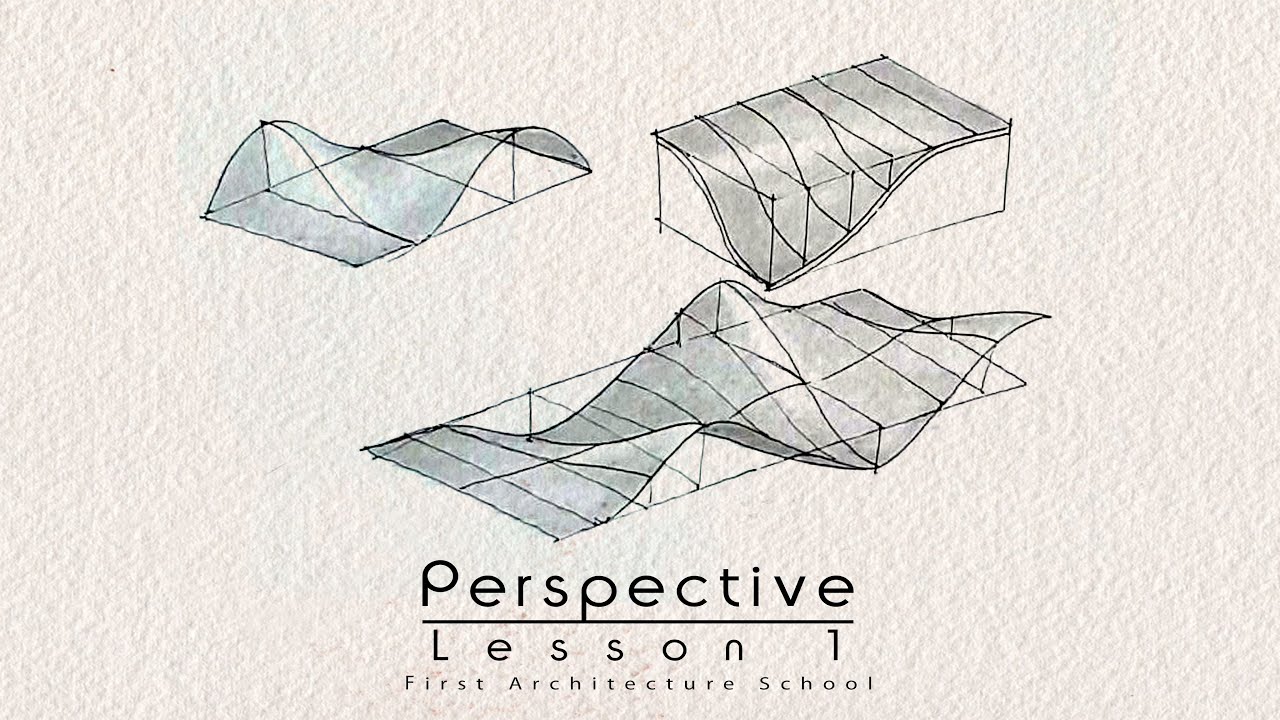 Tutorials for how to draw in perspective from scratch - lesson 1 -  Surfaces in perspective
