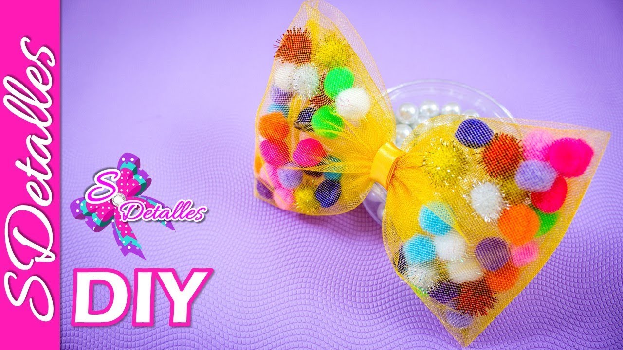 📍📍 Lazos de TUL con POMPONES 📍📍 | Video# 101 | SDetalles | DIY