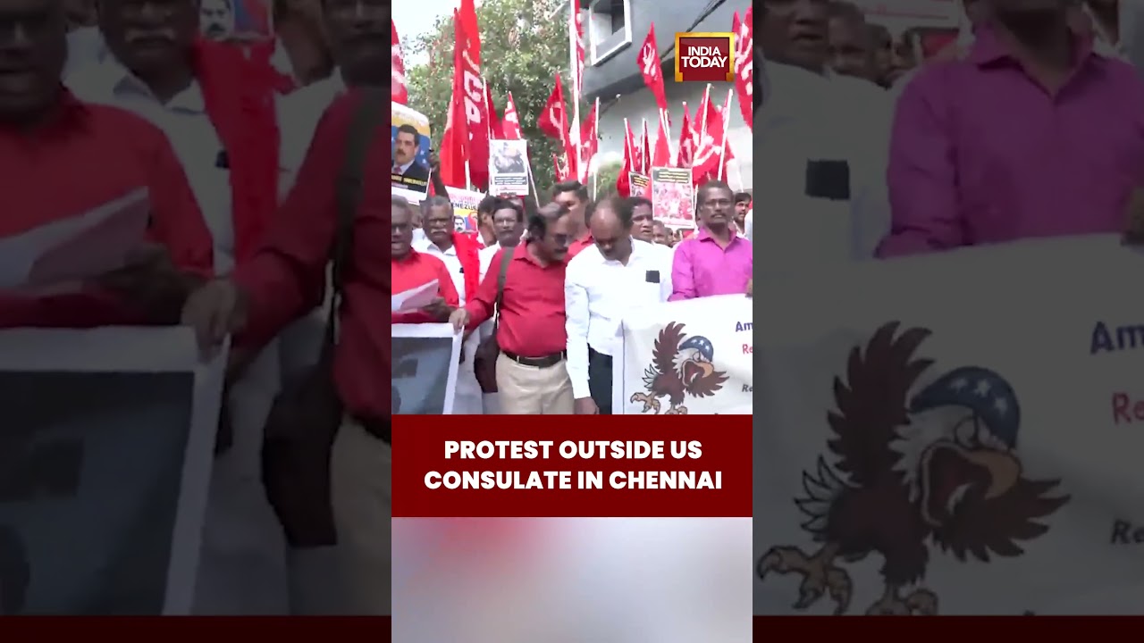 Tamil Nadu: CPI Cadres Protest Near US Consulate in Chennai Over Venezuela Crisis | Maduro | Trump