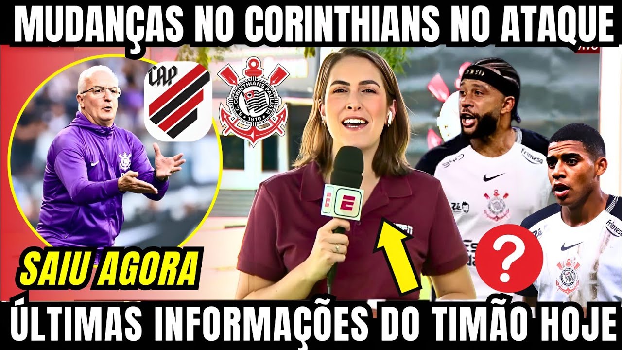DORIVAL DEFINE ATAQUE DO CORINTHIANS SEM YURI ALBERTO PARA ENFRENTAR O ATLHETICO PR PELO BRASILEIRÃO