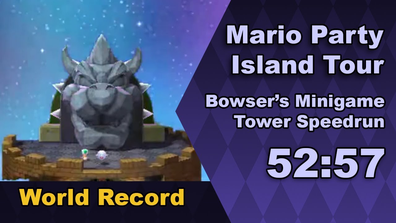 Mario Party Island Tour Bowser's Minigame Tower Speedrun in 52:57 [Previous WR]
