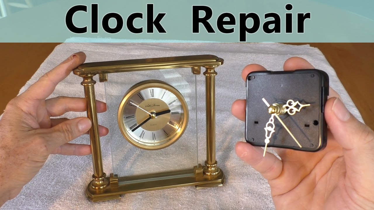 Repair a CLOCK how to FIX or Replace Quartz Movement in Antique Clock