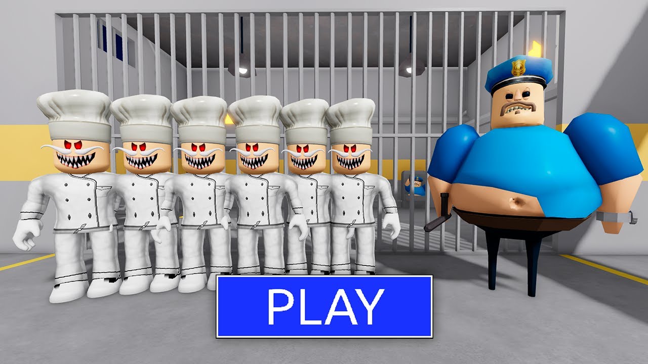 Escaping from the BARRY'S PRISON RUN! And BECAME a LOT OF PAPA PIZZA #Roblox