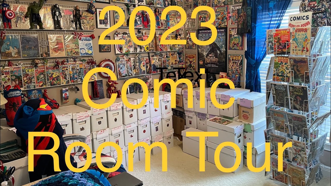 2023 Comic Book Room Tour of the “Metacave of Gratitude”. 12,000+ Comics, Spinner Rack, Art & More!