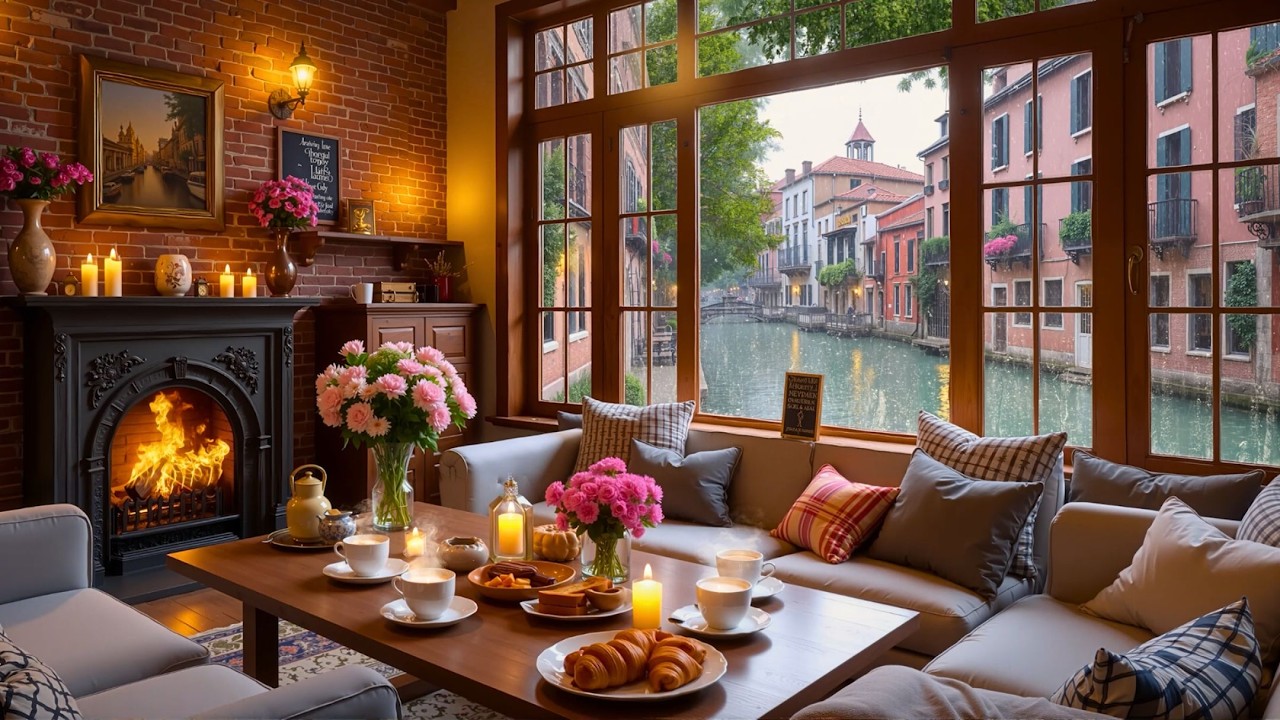 Кофейня «Позитивное весеннее утро» ☕🌸 Расслабляющая джазовая фортепианная музыка для работы