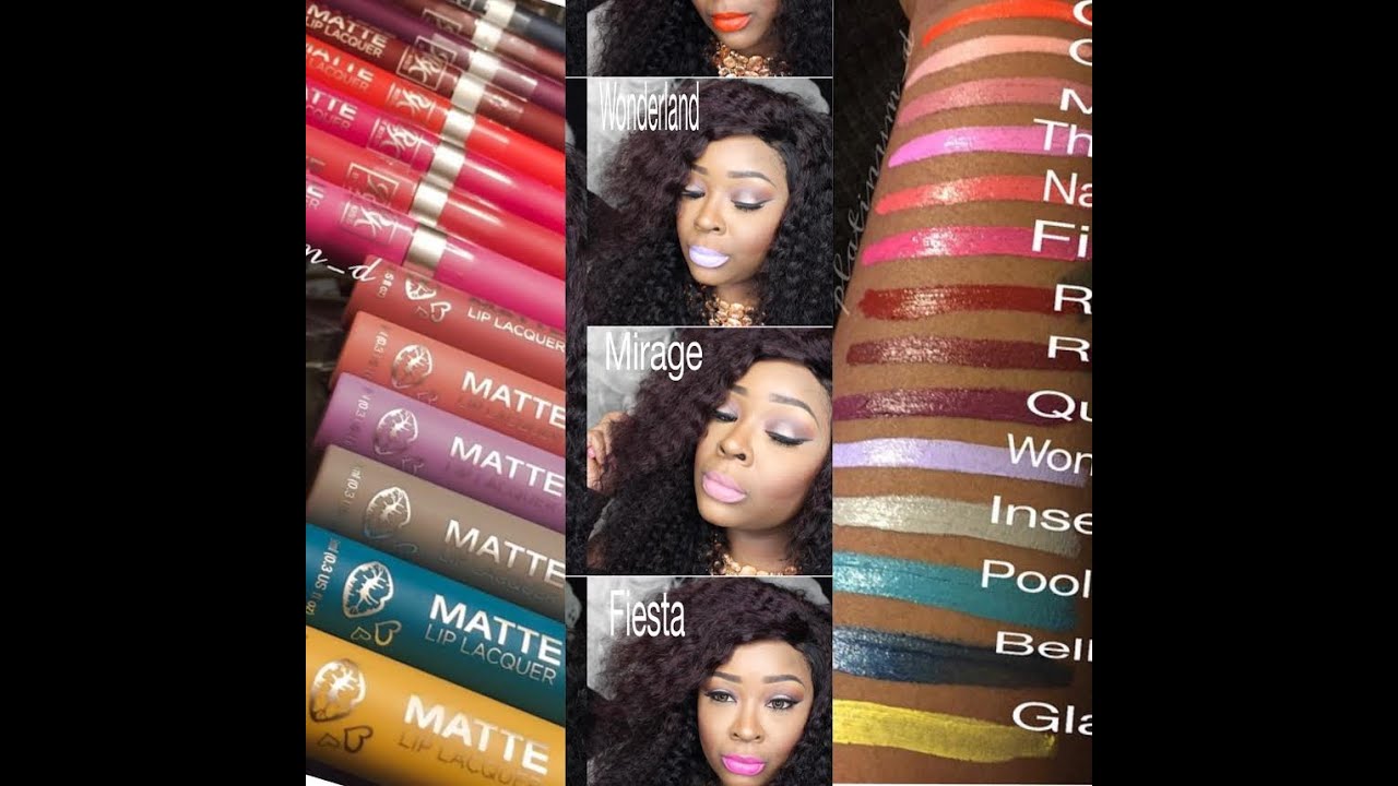 NEW RUBY KISSES MATTE LIP LACQUERS! ALL 14 SHADES WITH LIP SWACHES