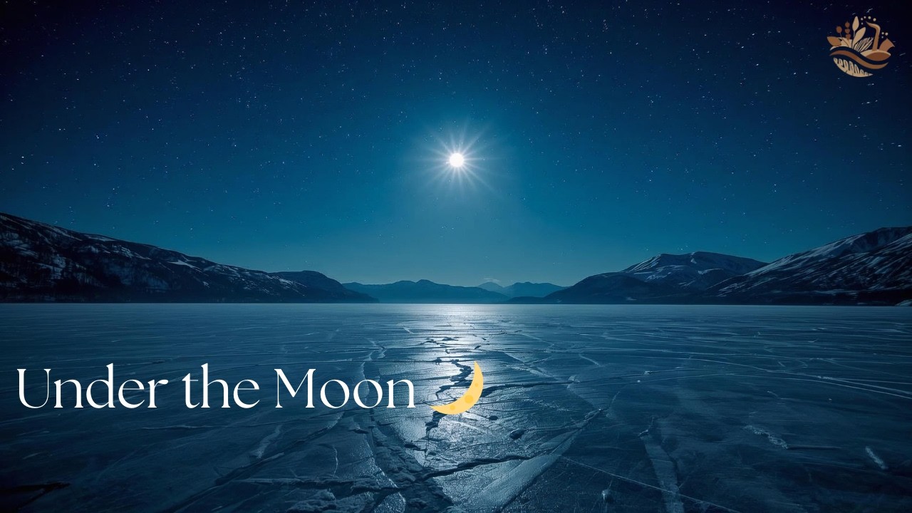 Moonlit Frozen Lake at Night 🌙 | Smooth Jazz Under a Starry 4K Sky