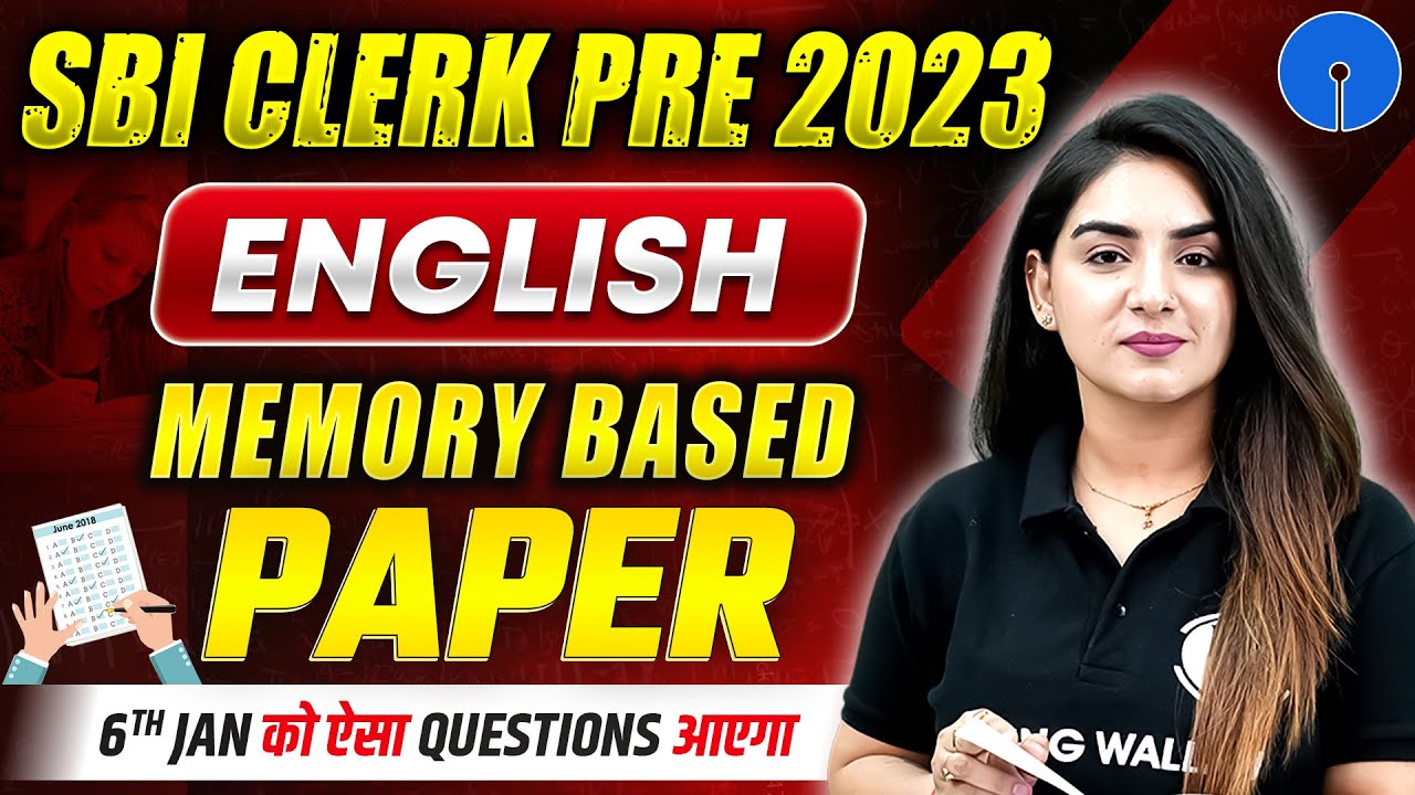SBI Clerk 2023 | SBI Clerk English Memory Based Paper | SBI Clerk English Classes | By Anchal Mam