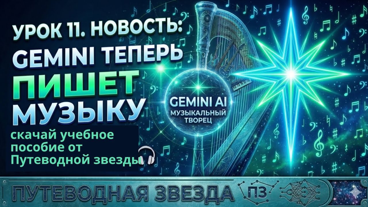 УРОК 11. Gemini теперь умеет генерировать музыку! Вы сможете сами  создавать мелодии для контента.