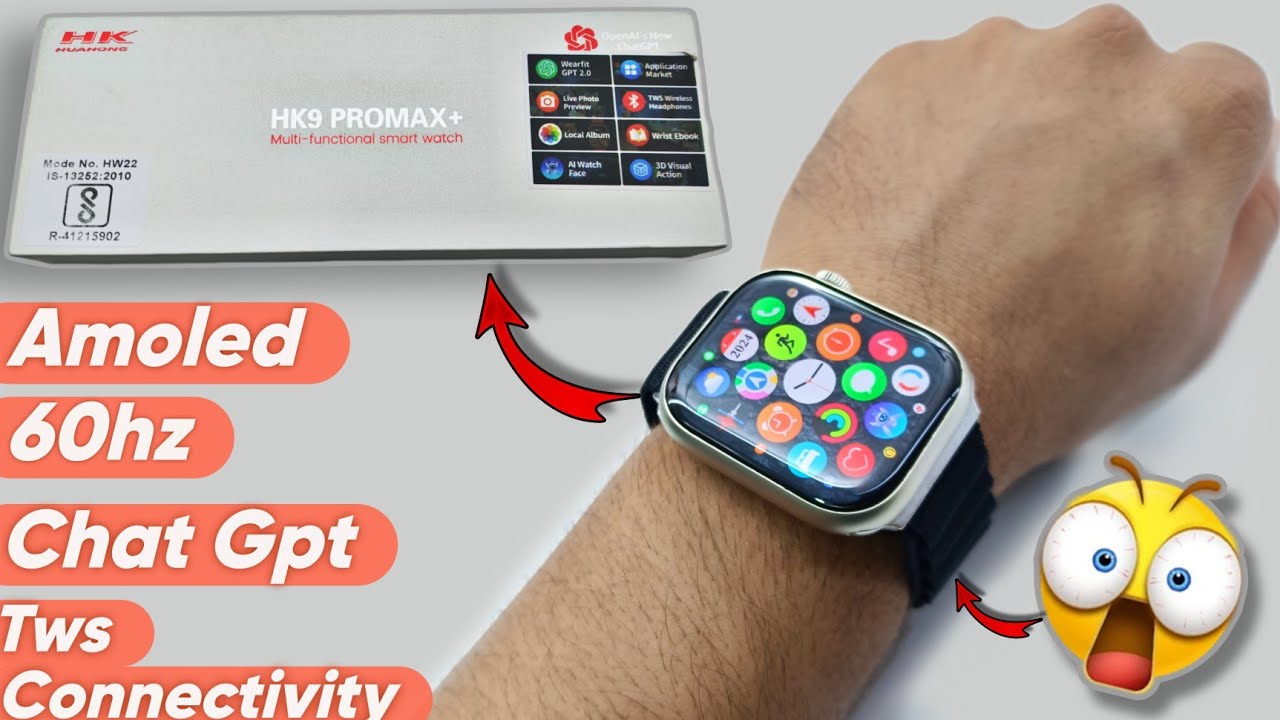 HK9 Pro Max Plus Smartwatch Unboxing and Review in Hindi