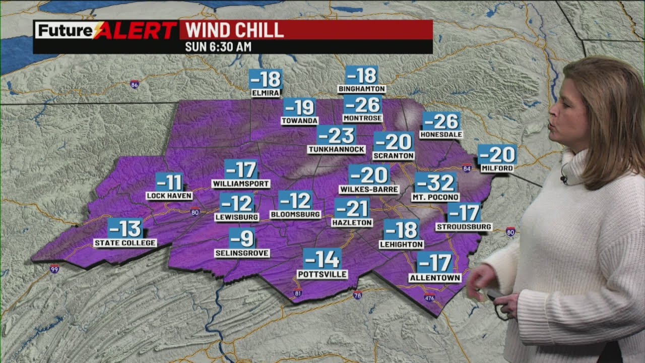 Frigid air arrives in NEPA with potential record lows | 28/22 News