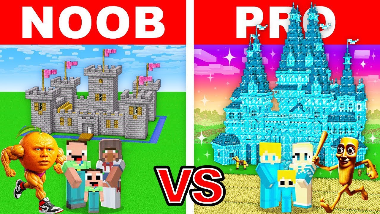 NOOB Udin Din Din Dun vs PRO Tung Tung Tung Sahur: FAMILIEN SCHLOSS Bau Challenge in Minecraft!