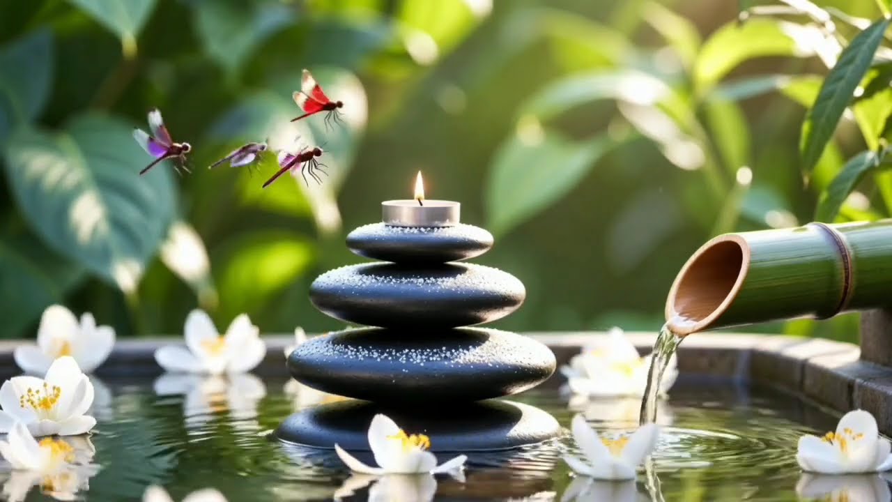 Waterfall Sounds for Deep Sleep Soft Healing Music for Meditation,Stress Relief,Insomnia & Calm Mind