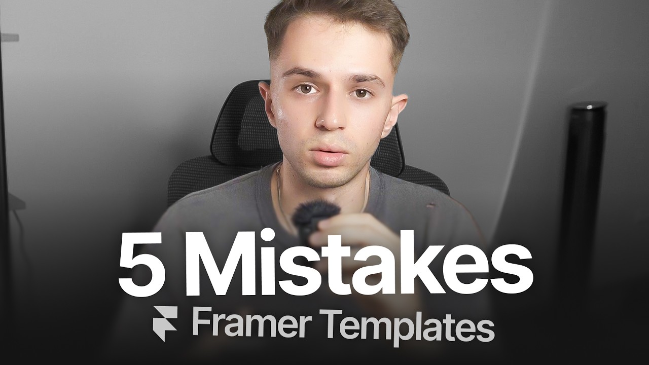 before you publish a framer template, watch this (5 mistakes)