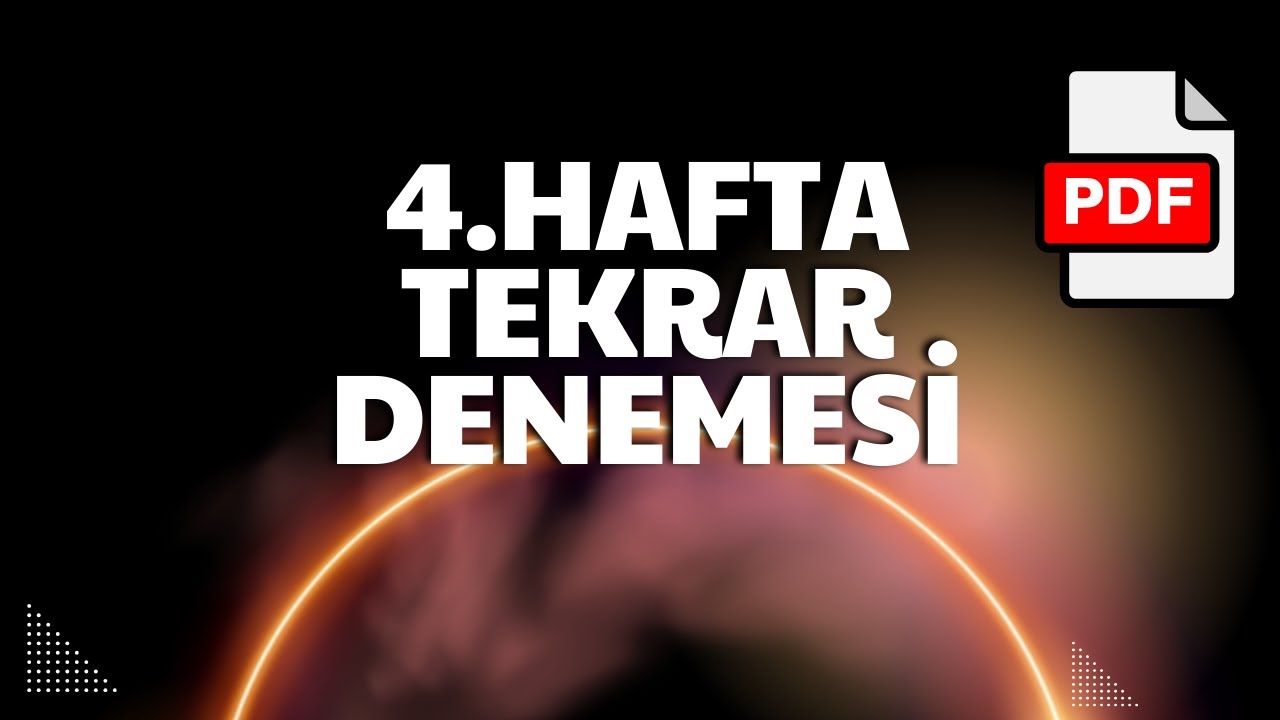 4. HAFTA TEKRAR DENEMESİ #kpss #dgs #ales