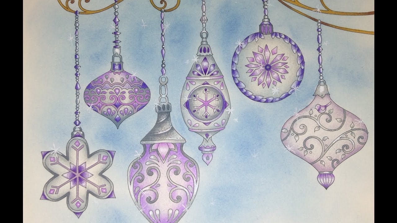 JOHANNAS CHRISTMAS - prismacolor pencils - color along