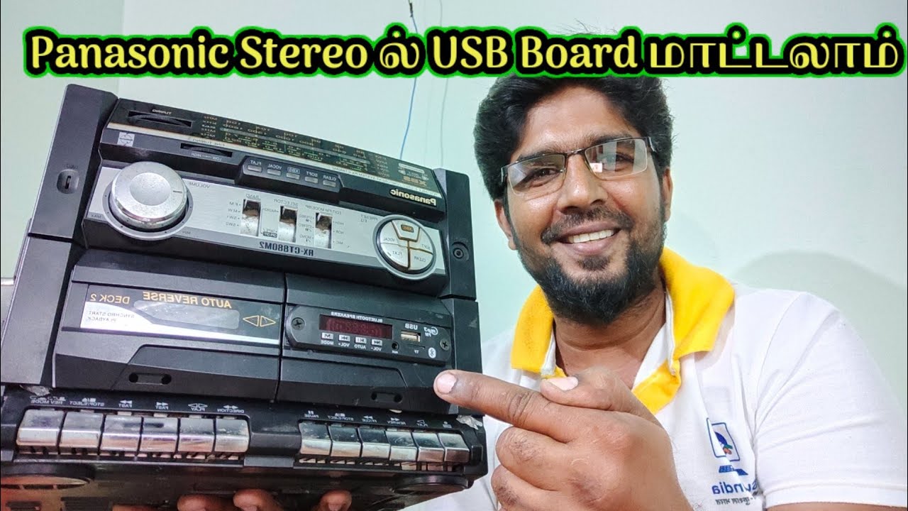 Panasonic stereo ல் USB board install பண்ணுவது எப்படி | Panasonic stereo restore | SJ |