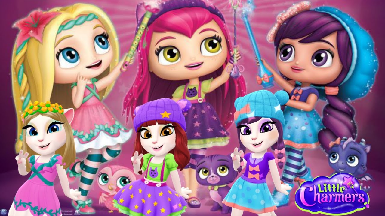 My Talking Angela 2 | Little Charmers | Hazel Lavender And Posie | New Update | cosplay