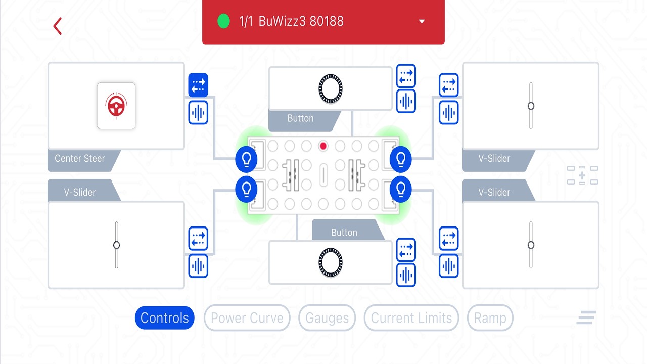 42224 BuWizz 3.0 Mobile App Setting for Powered Up Mortors