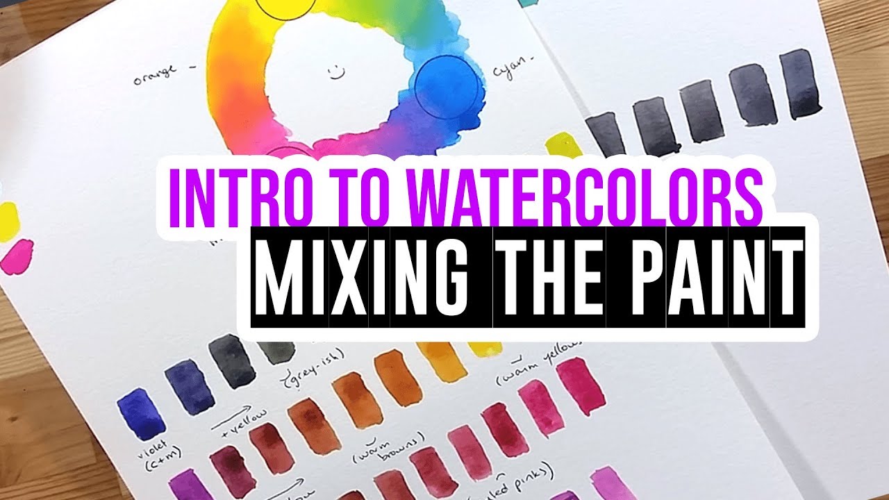How to start with watercolors - Part3: Mixing the paint