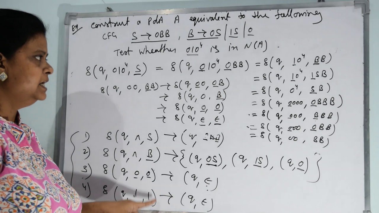 4.14 | Automata | CFG to PDA Examples | Dr. Pushpa Choudhary | Hindi