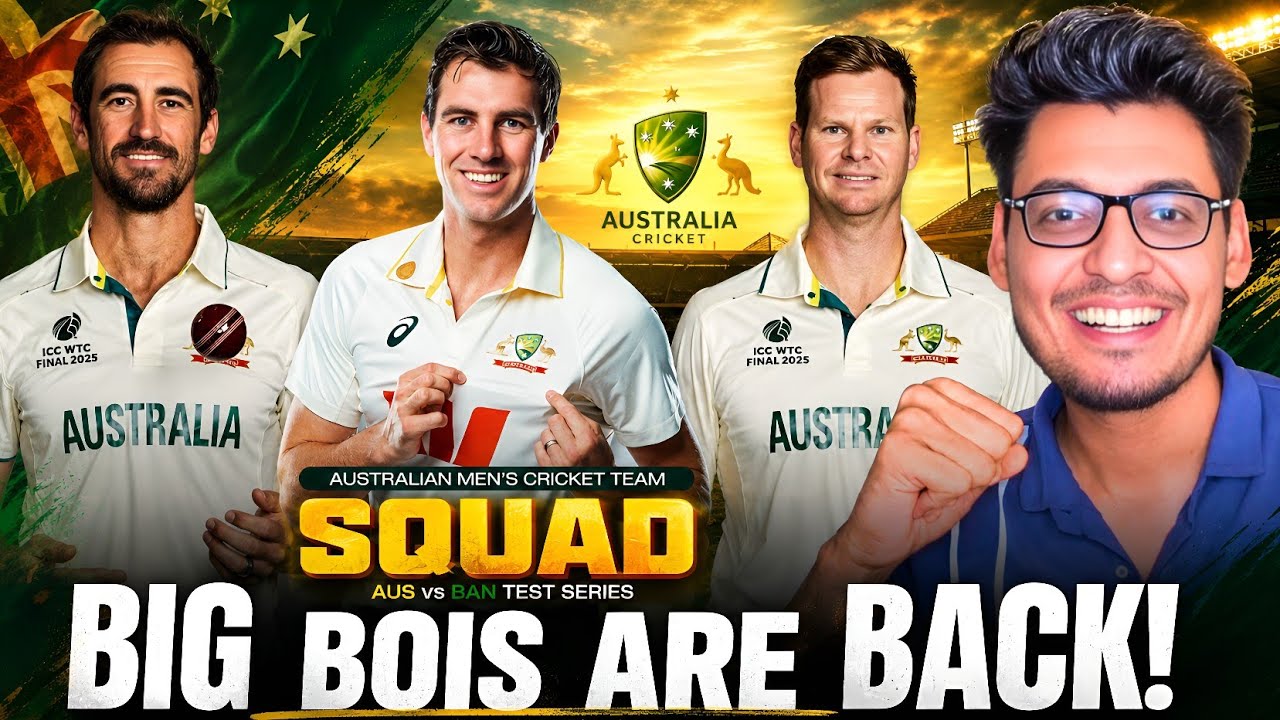 Australia Test Squad Announced vs Bangladesh 2026 | Cummins, Hazlewood & Lyon Return | Full Squad