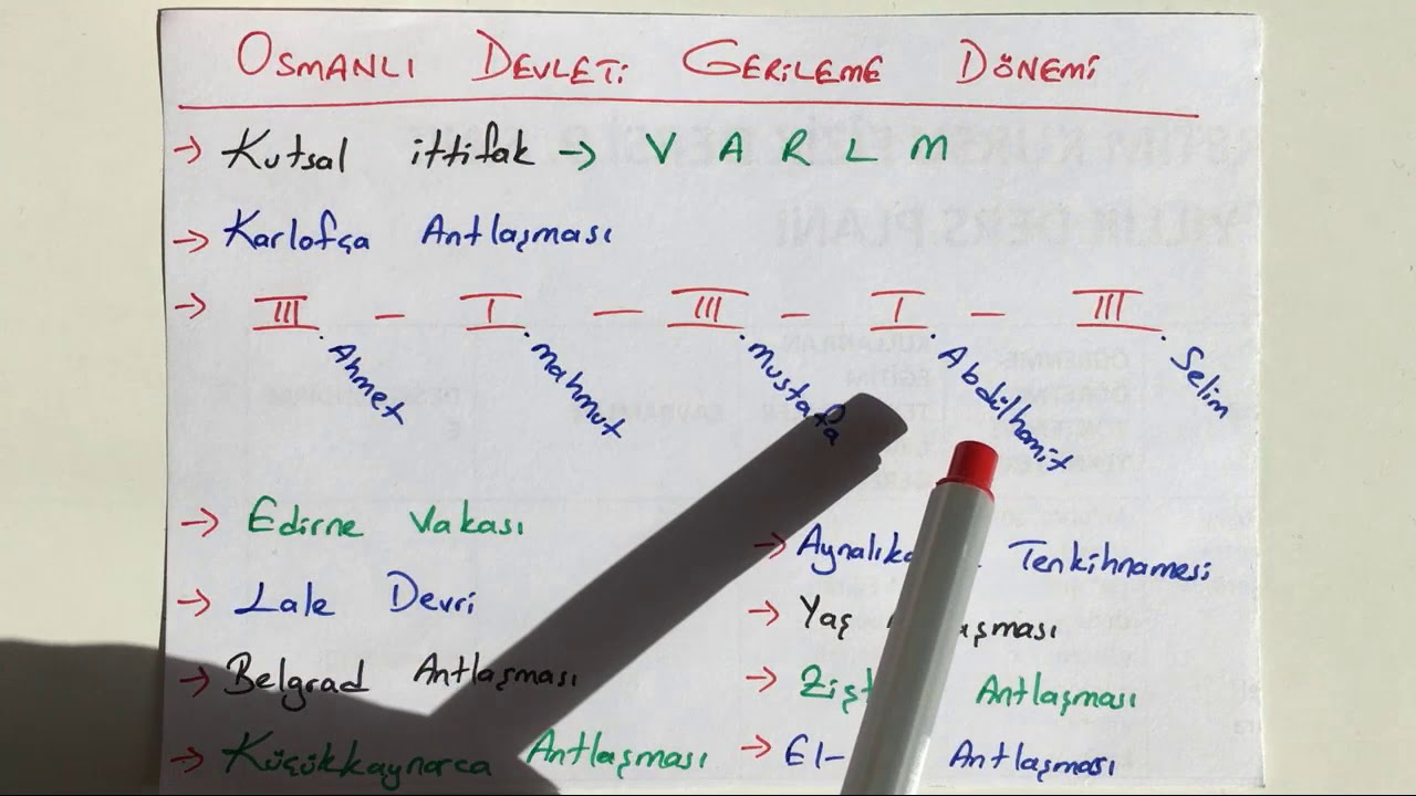 8) Osmanlı Gerileme D&ouml;nemi Genel Tekrar | Tyt, Ayt, Kpss Tarih 2024