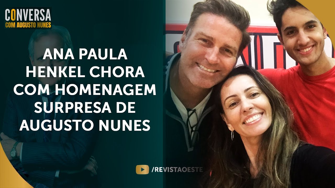 Filho faz declaração de amor e Ana Paula Henkel cai em lágrimas: 'Minha bússola moral'