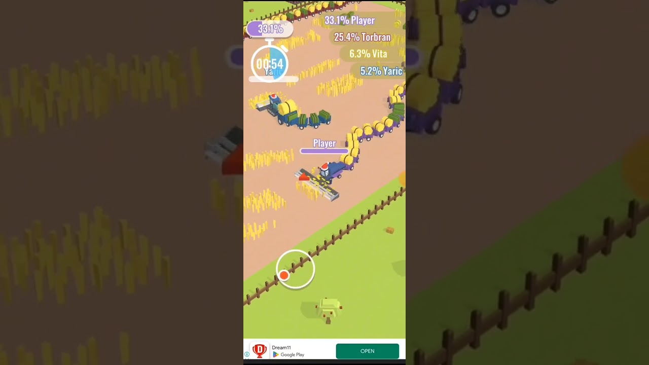 Harvester tractor farming video game