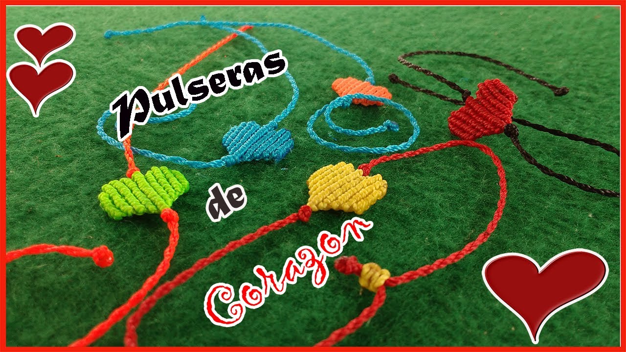 Pulseras de corazón /  FÁCIL Y RÁPIDO