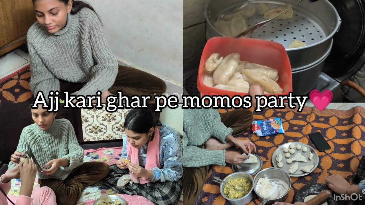 Ajj kari ghar pe momos💗🤍