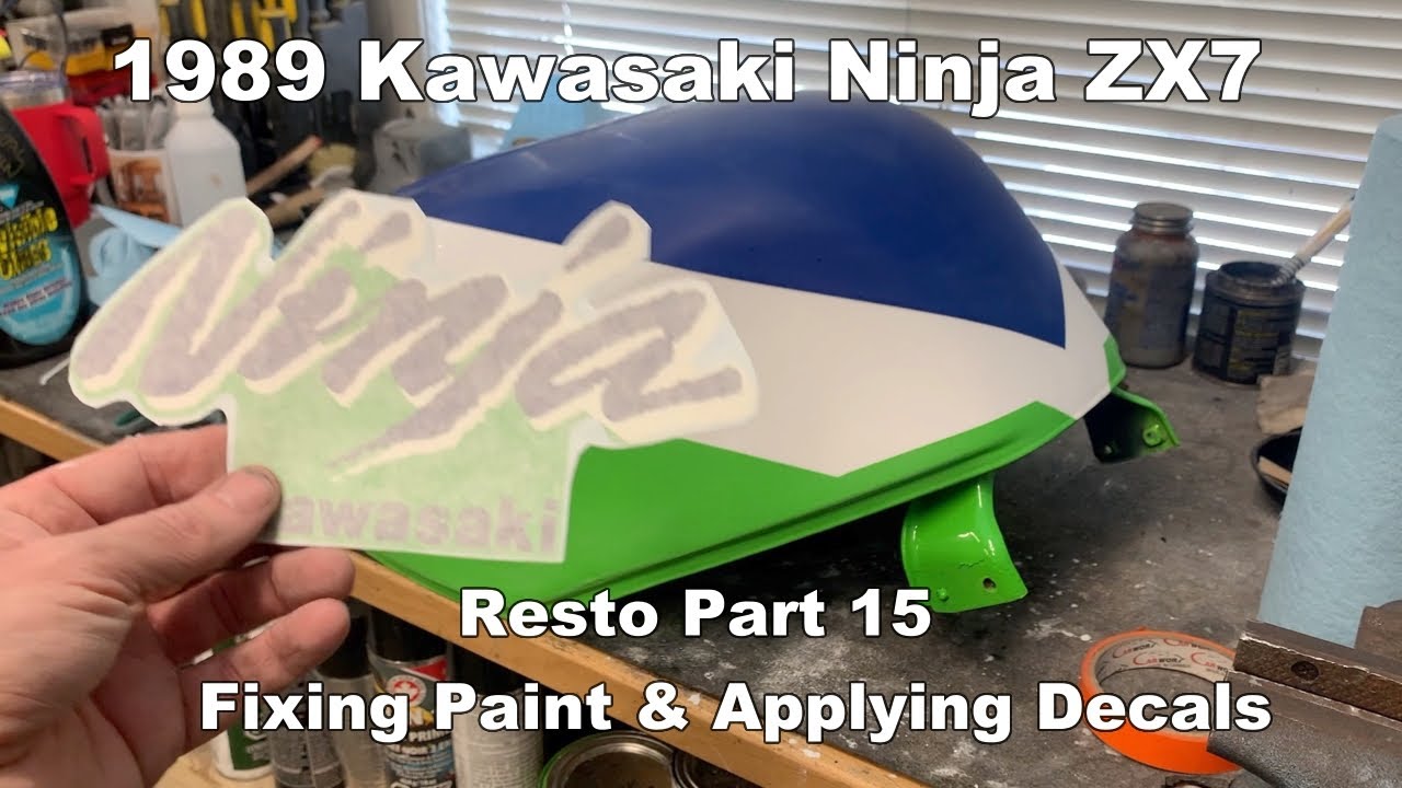 Реставрация Kawasaki Ninja ZX7 1989 года, часть 15 — исправление ошибок покраски
