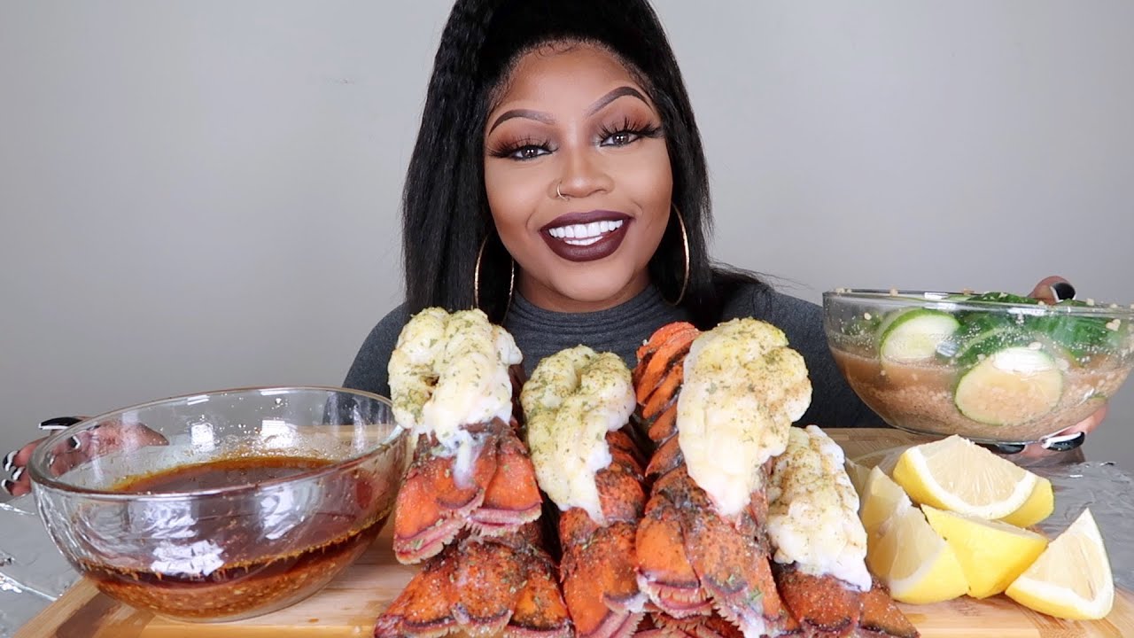 LOBSTER TAILS SEAFOOD BOIL MUKBANG 먹방 | EATING SHOW