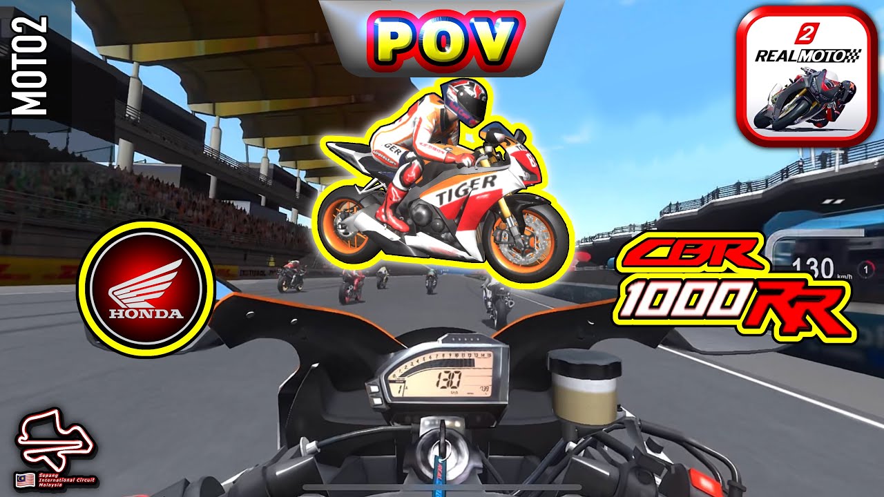 Real moto 2:HONDA CBR1000RR | Sepang International Circuit (POV)มุมมองคนขับ