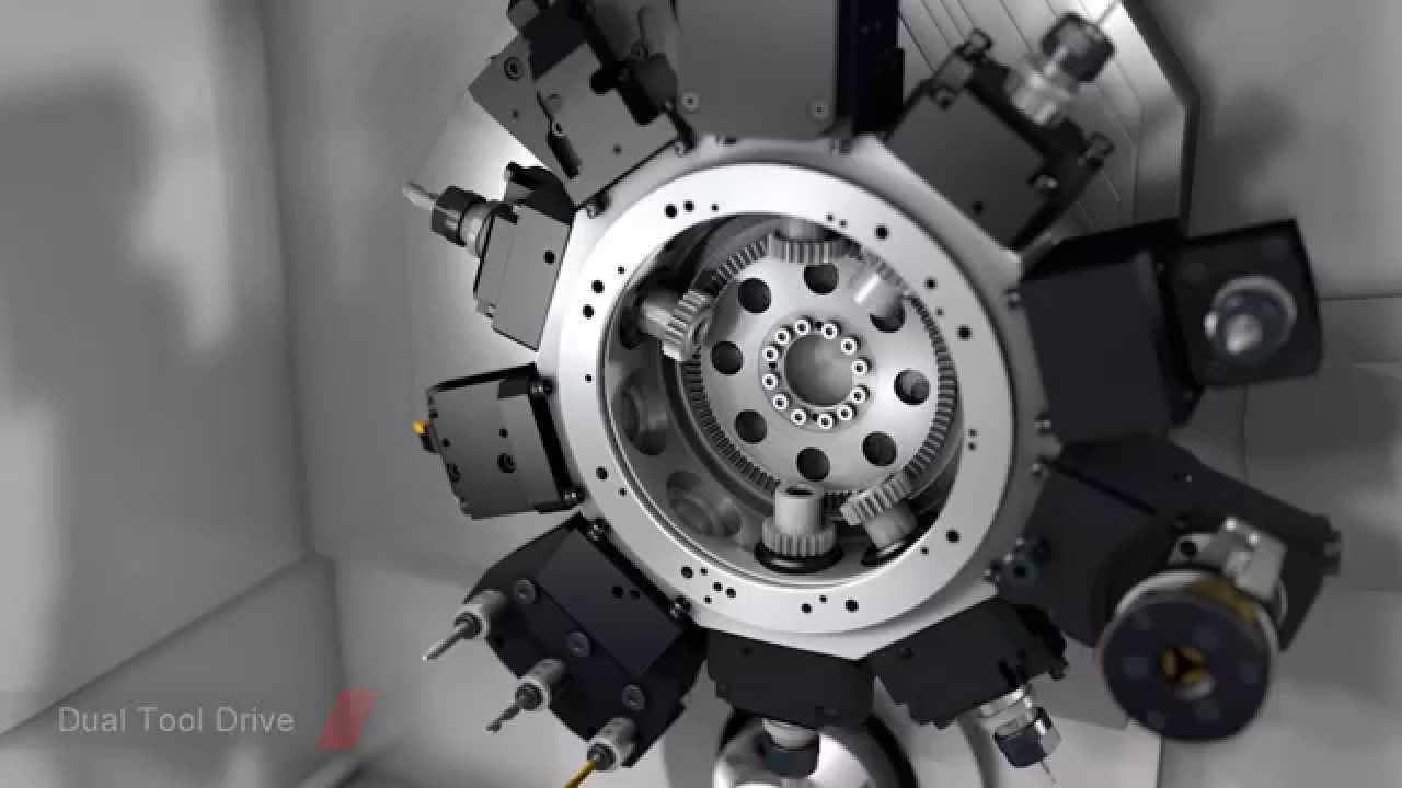 TRAUB TNL32-9 - Animation (Turning/Milling)