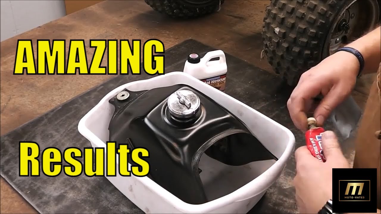 1986 Honda Quad TRX70 Rebuild  Rusty Gas Tank Pt 2 #doitforcolton