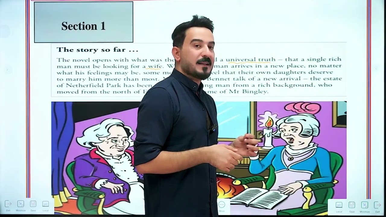 إنكليزي سادس اعدادي / الادب الجديد pride and prejudice  section 1 