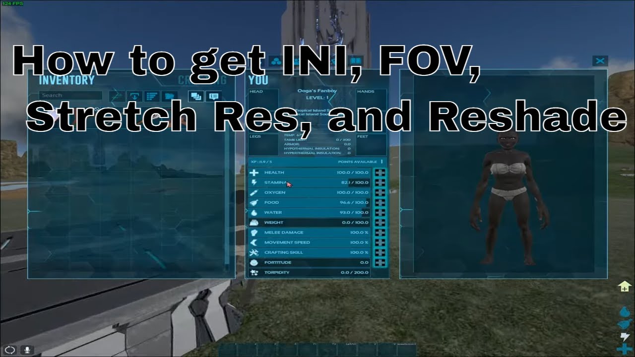 My ARK PvP Settings (INI, Reshade, Stretch res)