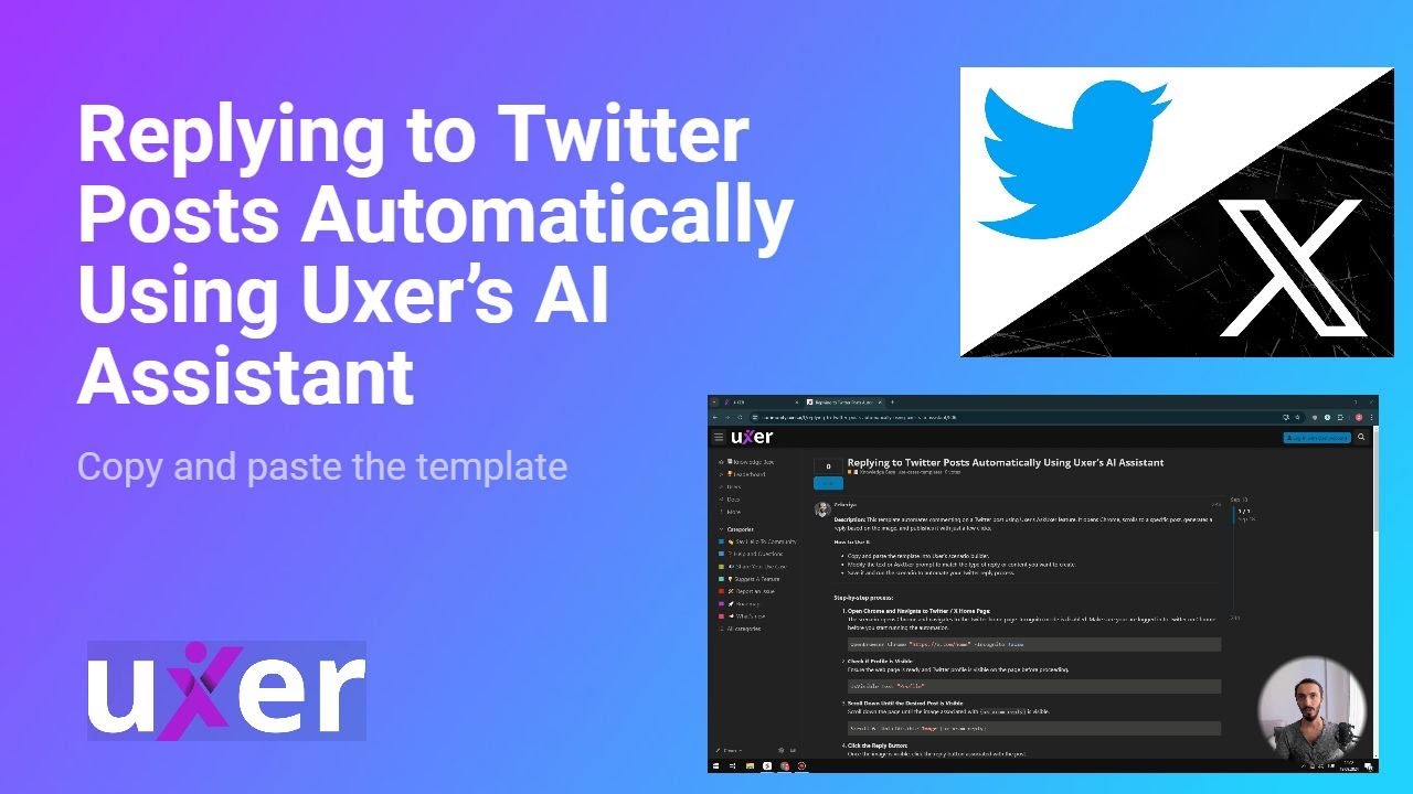 Replying to Twitter Posts Automatically Using Uxer&rsquo;s AI Assistant